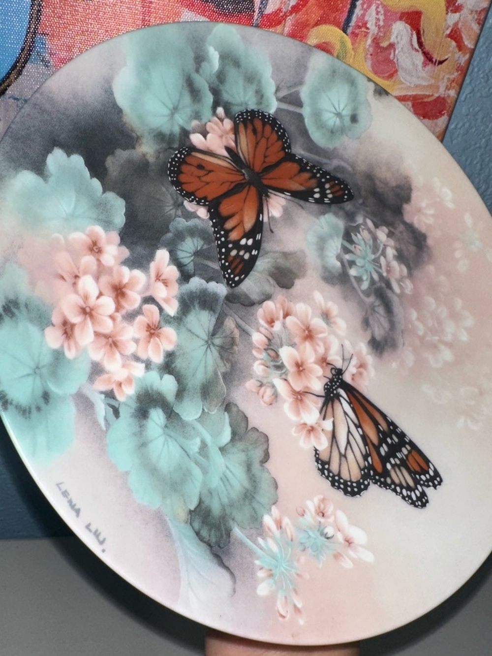Plate Hand Painted by Lena Liu. LIMITED EDITION
